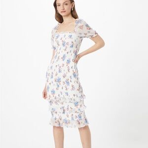 Abercrombie Smocked Floral Midi Dress Size Large